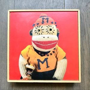 Arne Svenson Sock Monkey Print with Wood Frame